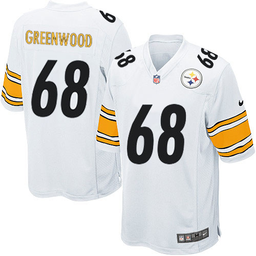 Men's Game L.C. Greenwood Nike Jersey White Road - #68 NFL Pittsburgh Steelers